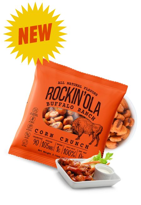 Corn Crunch Buffalo Ranch Rockin'Ola Snack Allergen Friendly