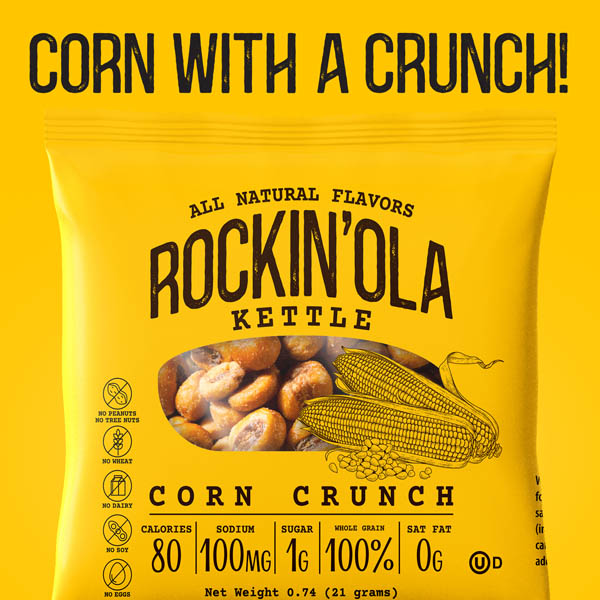 Corn Crunch Kettle snack Rockin'Ola