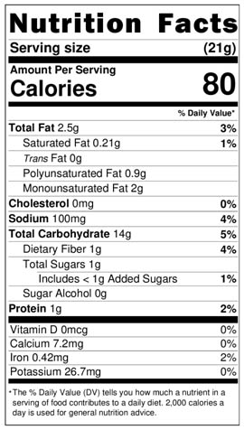 Corn Crunch Kettle snack nutrition facts